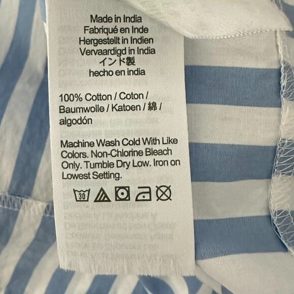 J Crew Harborfront Carol Stripe Button Down Cotton Puff Sleeve MIDI Dress (XL) - Picture 15 of 16